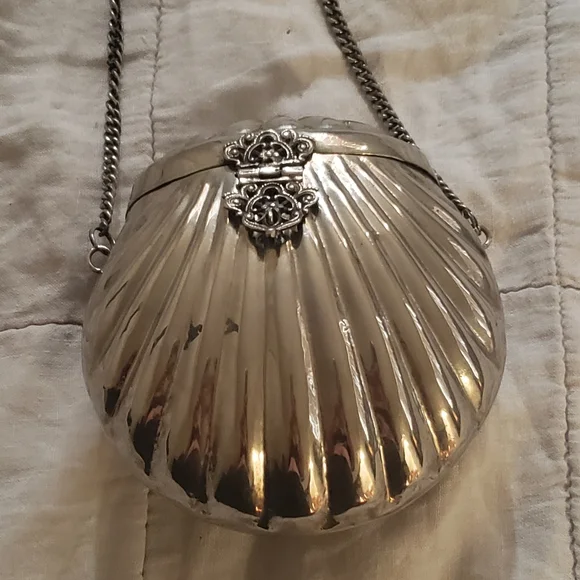 Vintage/antique 1920s Art deco clam shell purse - Picture 2 of 8